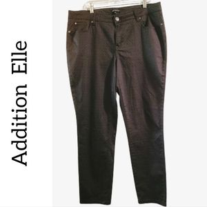 3 for $25 promo [18] Addition Elle - Vector & Circle Patterned Jean/Dress Pant